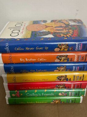 Lot of 7 Caillou VHS Lot Canadian / NTSC Holiday Movie Friends, Adventure & More